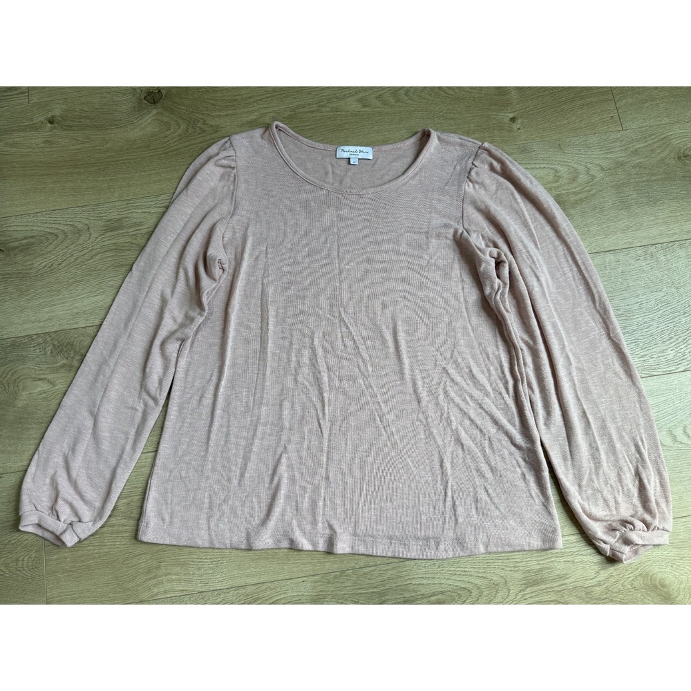 EUC Michael Stars Gianna Top Blouson-Sleeve Puffed Sleeves Besso Pink USA size M